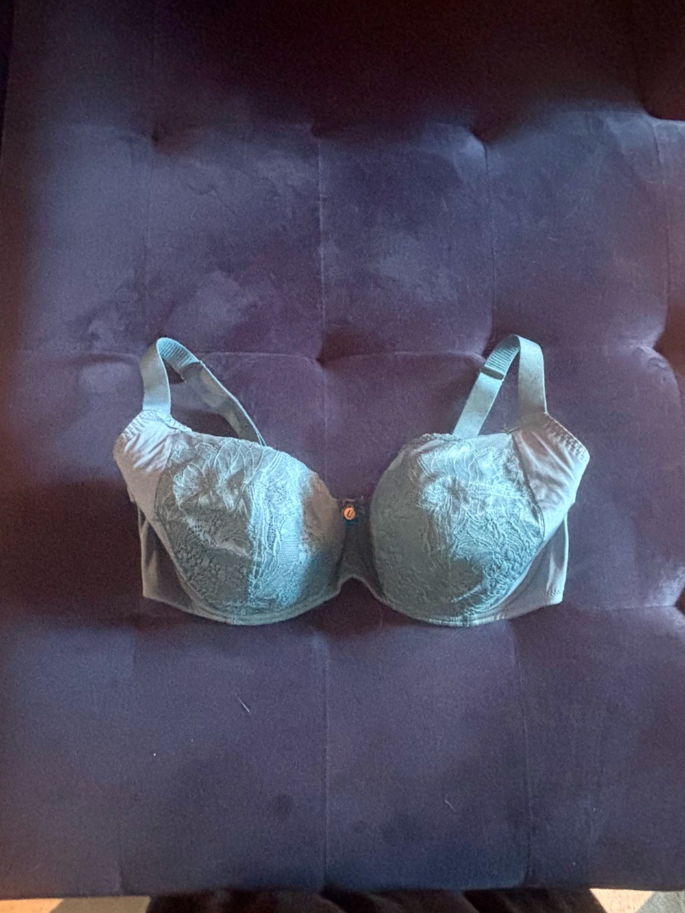 Everyday Teal Lace-Trim Support Bra